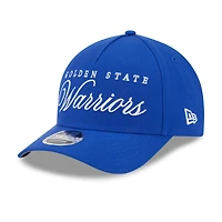 Casquette ajustable New Era Royal Golden State Warriors 2025 NBA Draft M-Crown A-Frame 9FORTY pour homme