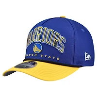 Men's New Era  Royal Golden State Warriors Bold Arch COOLERA 9FORTY A-Frame M-Crown Adjustable Hat
