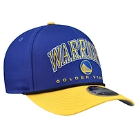 Men's New Era  Royal Golden State Warriors Bold Arch COOLERA 9FORTY A-Frame M-Crown Adjustable Hat