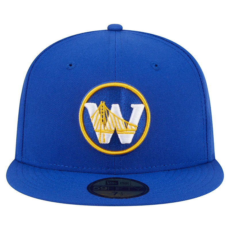 Casquette ajustée New Era Royal Golden State Warriors Deceptor 59FIFTY pour homme