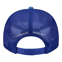 Casquette trucker ajustable New Era 9FIFTY A-Frame Golden State Warriors Royal pour homme, à monture en mousse délavée.
