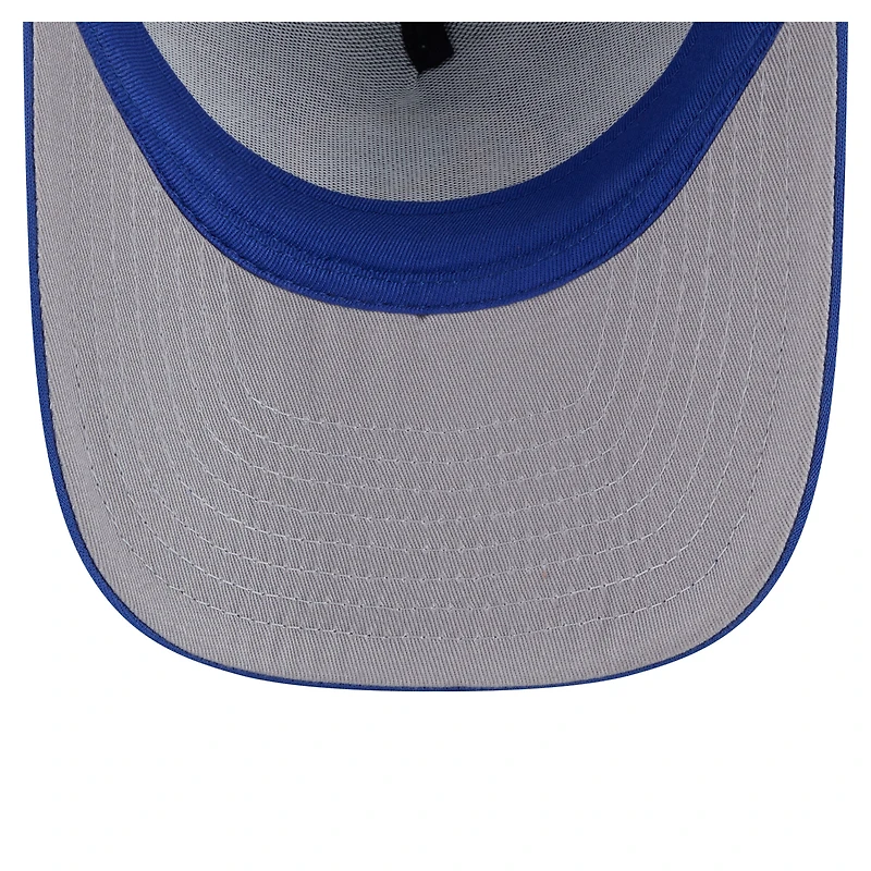 Casquette trucker ajustable New Era 9FIFTY A-Frame Golden State Warriors Royal pour homme, à monture en mousse délavée.