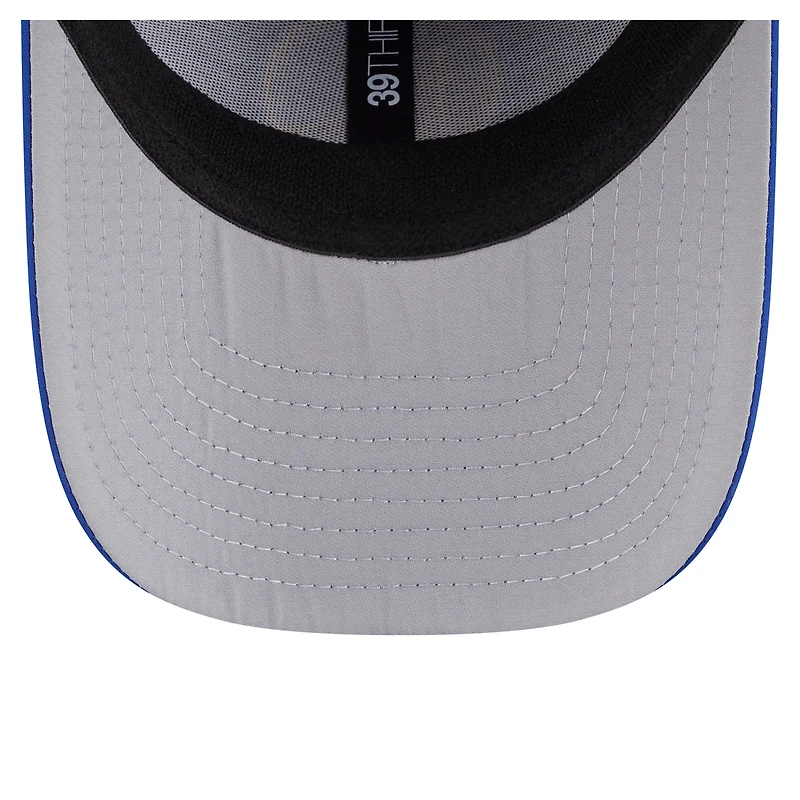Casquette New Era Royal Golden State Warriors Featherweight Poly Rope Flex 39Thirty pour homme