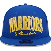 Casquette Snapback Golden State Warriors Golden Tall Text 9FIFTY New Era pour homme