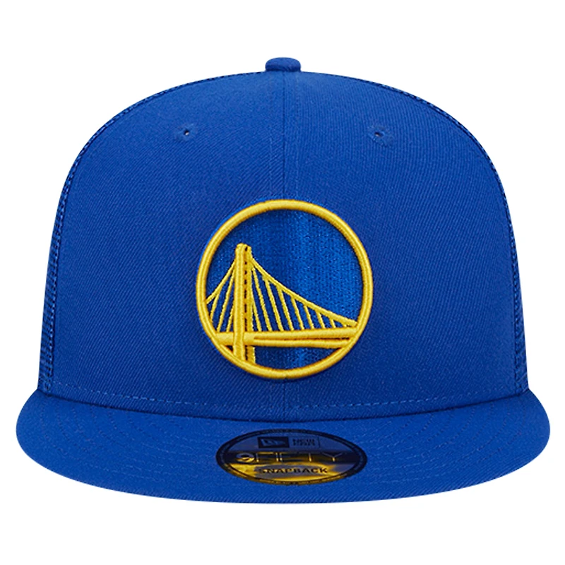 Casquette Snapback 9FIFTY en maille pour homme Golden State Warriors de New Era Royal