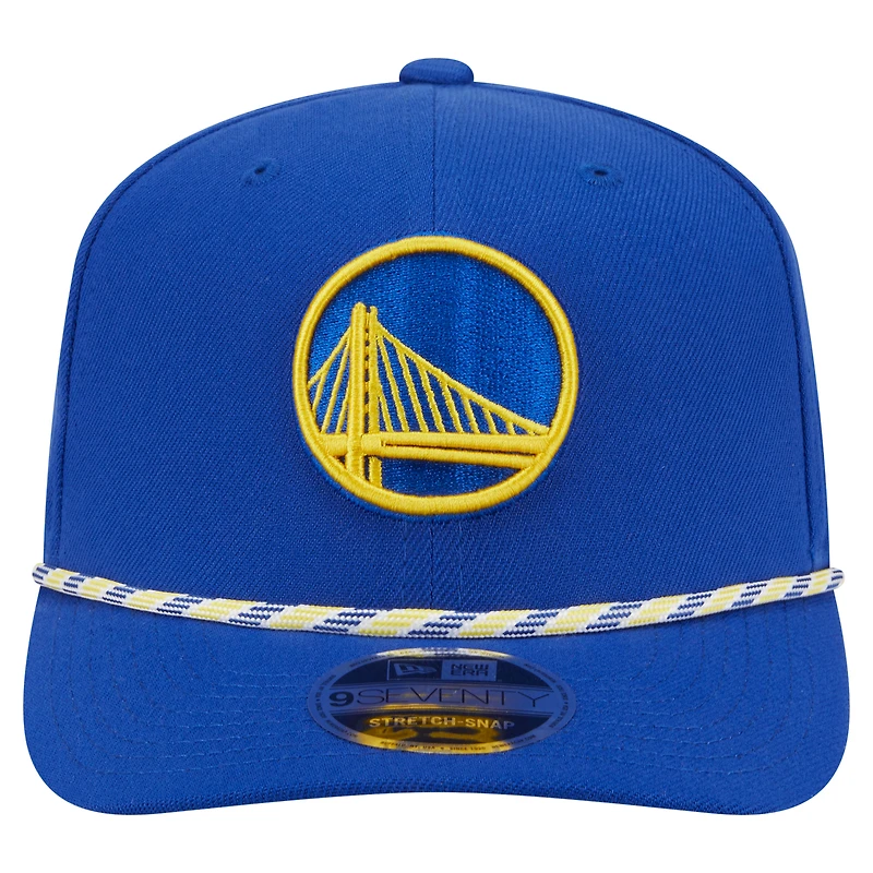 Casquette ajustable New Era Royal Golden State Warriors 9SEVENTY pour homme