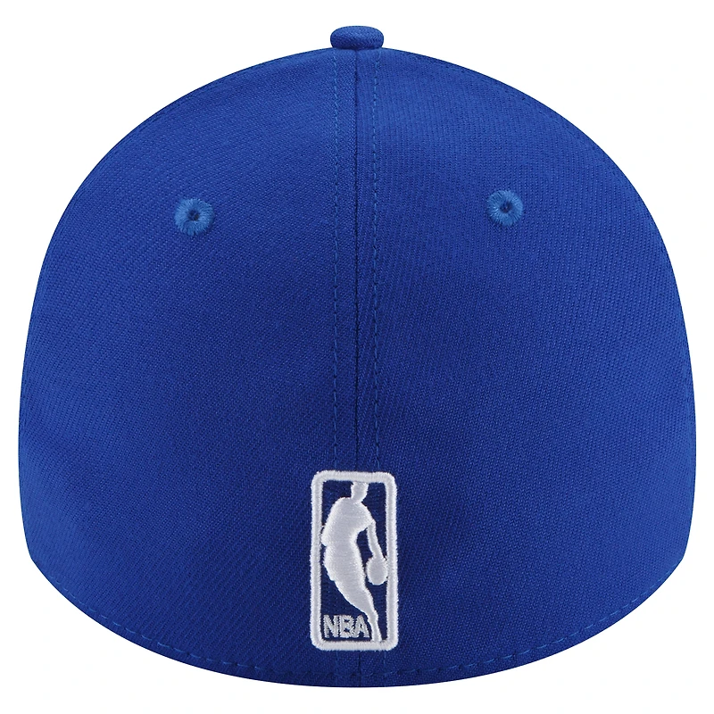 Casquette flexible 39THIRTY couleur officielle de l'équipe Royal Golden State Warriors New Era pour homme