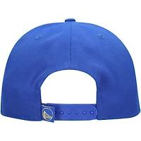 Casquette snapback surdimensionnée avec logo imprimé bouffant Royal Golden State Warriors New Era pour homme