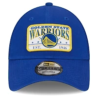 Casquette réglable surdimensionnée 9FORTY avec patch Royal Golden State Warriors New Era pour hommes