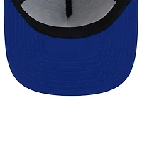 Casquette de camionneur Snapback 9FIFTY Royal Golden State Warriors Puff Print Team Code A-Frame New Era pour homme