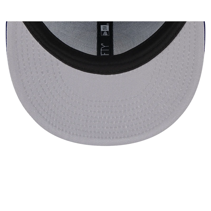 Casquette ajustée à damier 59FIFTY Crown New Era Royal Golden State Warriors Rally Drive pour homme