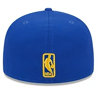 Men's New Era Royal Golden State Warriors  Rally Drive Side Patch 59FIFTY Fitted Hat
