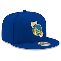 Casquette Snapback 9FIFTY Royal Golden State Warriors de New Era pour homme