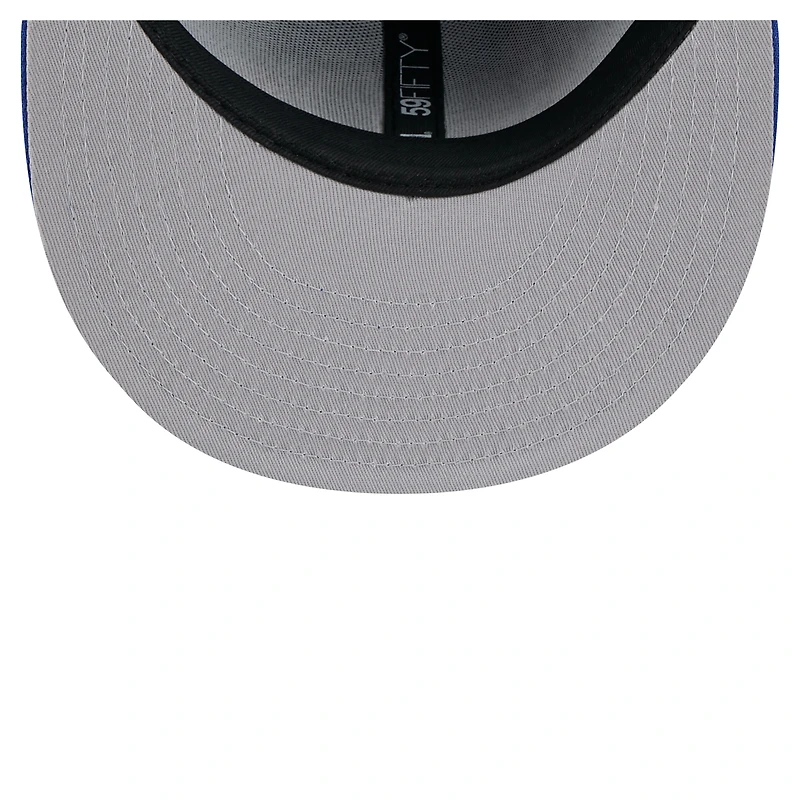 Casquette ajustée New Era Royal Golden State Warriors Stitch 59FIFTY pour homme