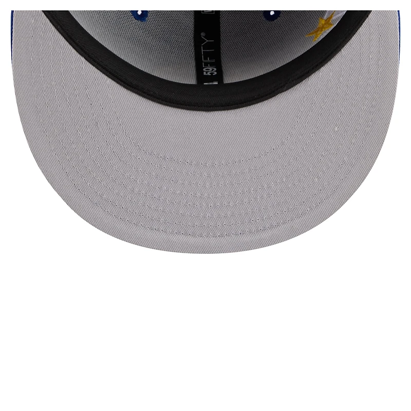 Men's New Era  Royal Golden State Warriors Team Collage 59FIFTY Fitted Hat