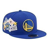 Men's New Era  Royal Golden State Warriors Team Collage 59FIFTY Fitted Hat