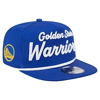 Casquette snapback de golfeur New Era Royal Golden State Warriors pour homme