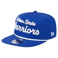 Men's New Era Royal Golden State Warriors Team Text Golfer Snapback Hat