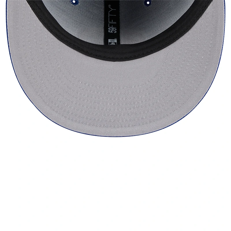 Men's New Era Royal Golden State Warriors Throwback Pennant 59FIFTY Fitted Hat