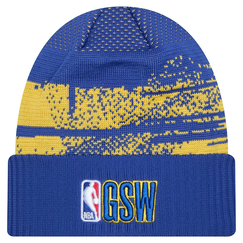 Men's New Era Royal Golden State Warriors Tipoff Cuffed Knit Hat