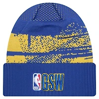 Men's New Era Royal Golden State Warriors Tipoff Cuffed Knit Hat