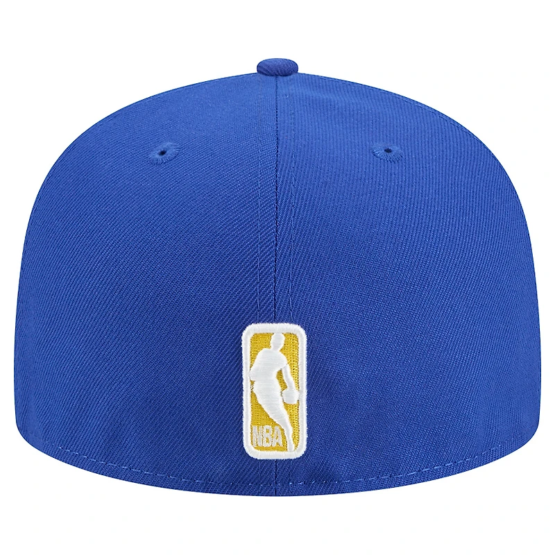 Casquette ajustée New Era Royal Golden State Warriors Tri-Hit 59Fifty pour homme