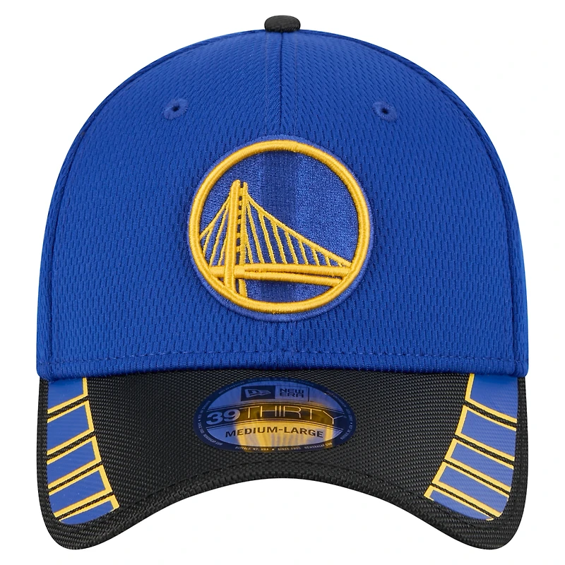 Casquette New Era Royal Golden State Warriors Visor Hit 39THIRTY Flex pour homme