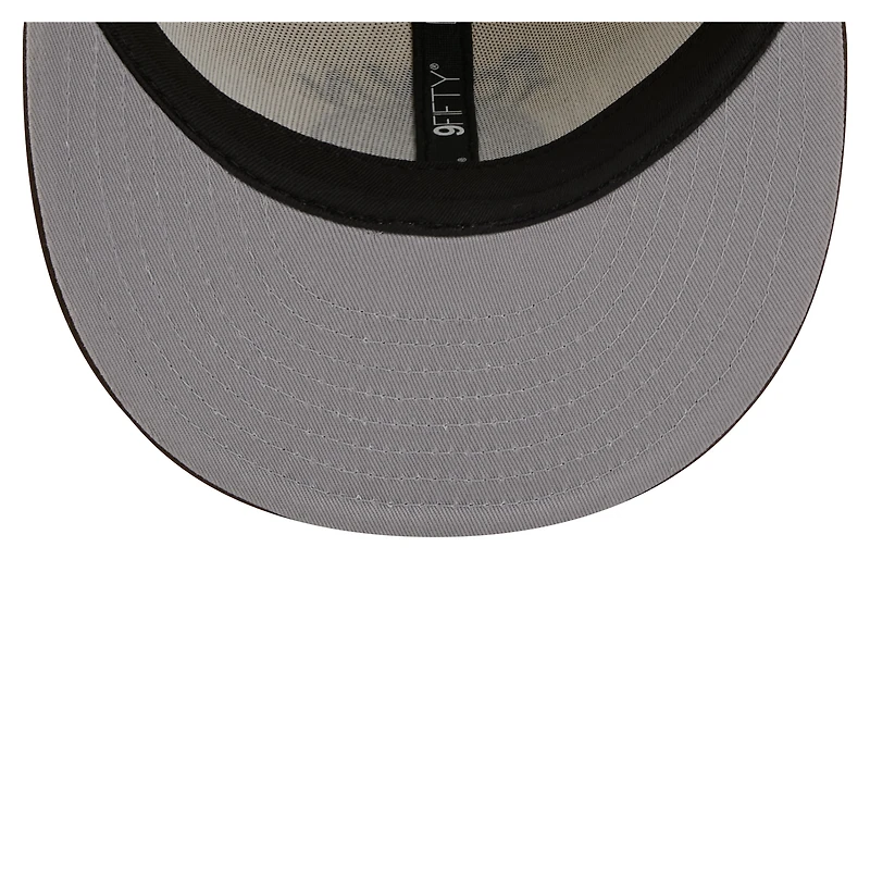 Casquette snapback New Era 9FIFTY City Edition Golden State Warriors pour homme, couleur beige/marron