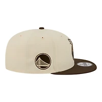 Men's New Era  Tan/Brown Golden State Warriors City Edition 9FIFTY Snapback Hat
