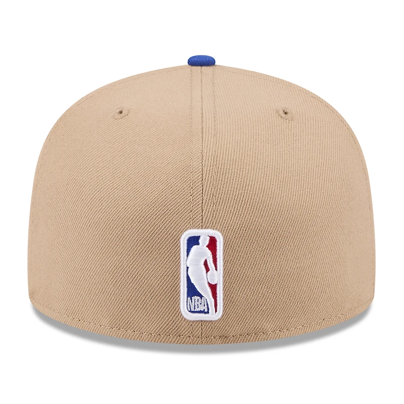 Casquette ajustée 59FIFTY NBA Draft 2024 New Era beige/Royal Golden State Warriors pour homme