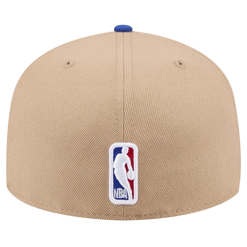 Casquette ajustée 59FIFTY NBA Draft 2024 New Era beige/Royal Golden State Warriors pour homme