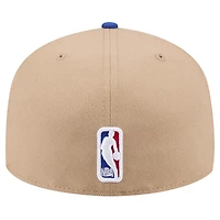 Casquette ajustée 59FIFTY NBA Draft 2024 New Era beige/Royal Golden State Warriors pour homme