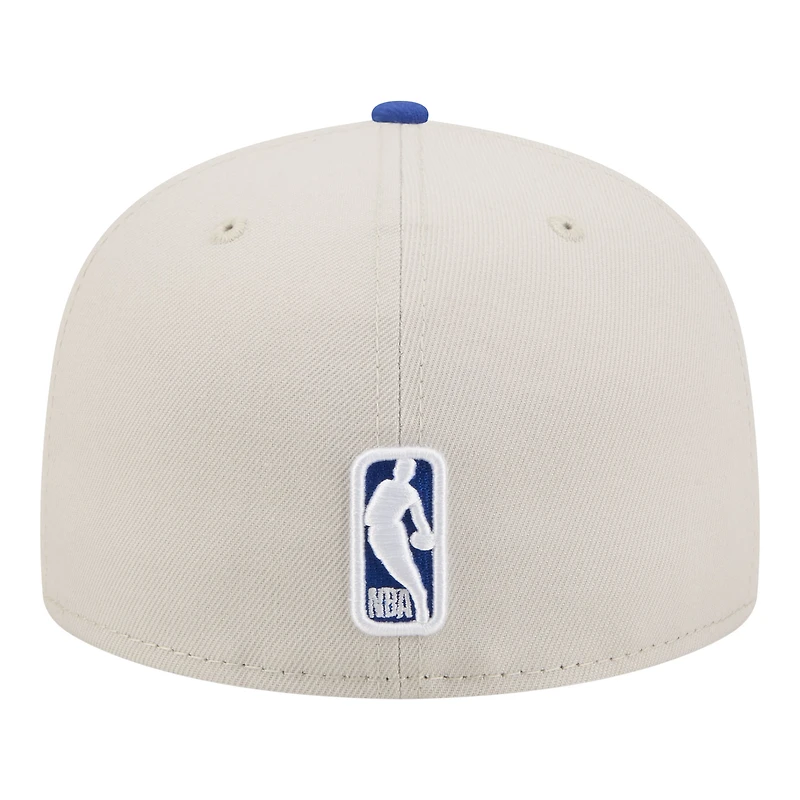 Men's New Era  Tan/Royal Golden State Warriors Localized City Icon 59FIFTY Fitted Hat