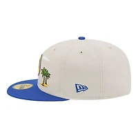Men's New Era  Tan/Royal Golden State Warriors Localized City Icon 59FIFTY Fitted Hat