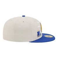 Men's New Era  Tan/Royal Golden State Warriors Localized City Icon 59FIFTY Fitted Hat