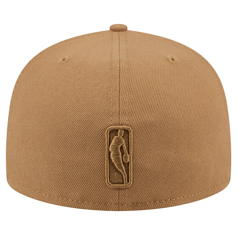 Men's New Era Tan Golden State Warriors 59FIFTY Fitted Hat