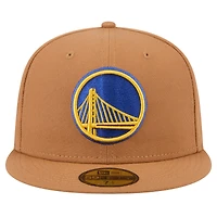 Casquette ajustée 59FIFTY pour homme Golden State Warriors de New Era, couleur tan