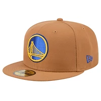 Casquette ajustée 59FIFTY pour homme Golden State Warriors de New Era, couleur tan