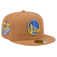Casquette ajustée 59FIFTY pour homme Golden State Warriors de New Era, couleur tan