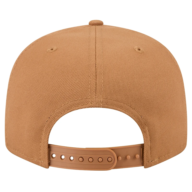 Casquette Snapback 9FIFTY pour homme Golden State Warriors de New Era, couleur tan
