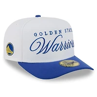 Casquette ajustée New Era 59FIFTY pour homme, blanche/bleu marine, Golden State Warriors, draft NBA 2025