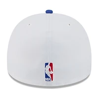 Casquette ajustée New Era 59FIFTY pour homme, blanche/bleu marine, Golden State Warriors, draft NBA 2025