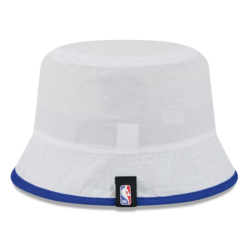 Bob en nylon New Era blanc/bleu roi pour homme, Golden State Warriors, draft NBA 2025