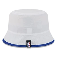 Bob en nylon New Era blanc/bleu roi pour homme, Golden State Warriors, draft NBA 2025