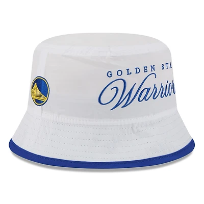 Bob en nylon New Era blanc/bleu roi pour homme, Golden State Warriors, draft NBA 2025