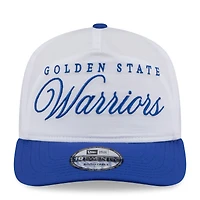 Casquette ajustable New Era 19TWENTY en nylon blanc/bleu marine pour homme, édition NBA Draft 2025, Golden State Warriors