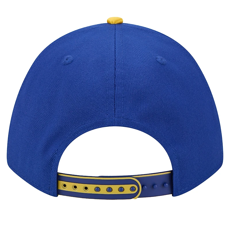 Men's New Era White/Royal Golden State Warriors 2025 NBA Tip Off M-Crown A-Frame 9FORTY Adjustable Hat