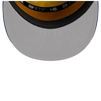 Men's New Era  White/Royal Golden State Warriors 2025 NBA Tip Off Split Panel 59FIFTY Fitted Hat