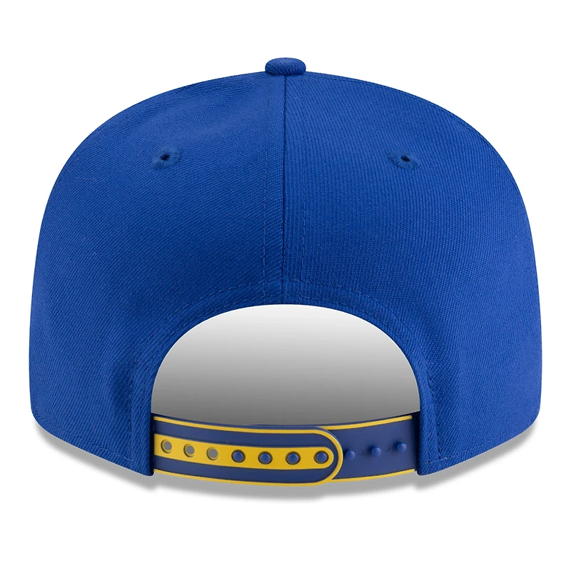 Men's New Era  White/Royal Golden State Warriors 2025 NBA Tip Off Split Panel 9FIFTY Snapback Hat