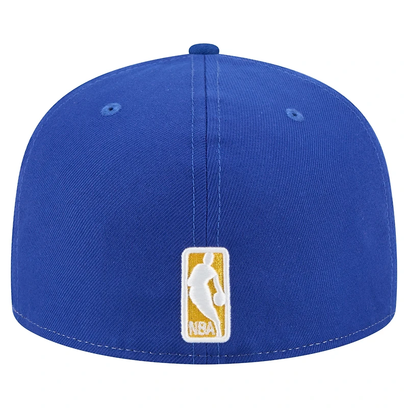 Casquette ajustée New Era Golden State Warriors Repeat 59Fifty pour homme, blanche/bleue